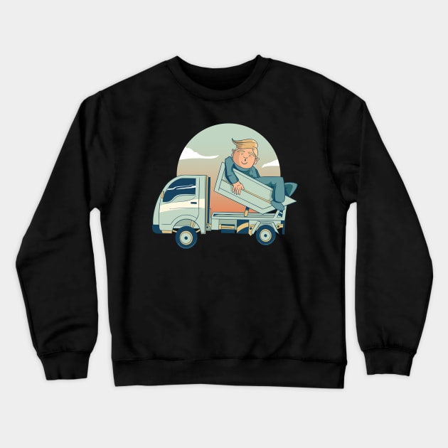 Joe biden 2020 - Dumptruck Trump Loser Crewneck Sweatshirt by Kali Space